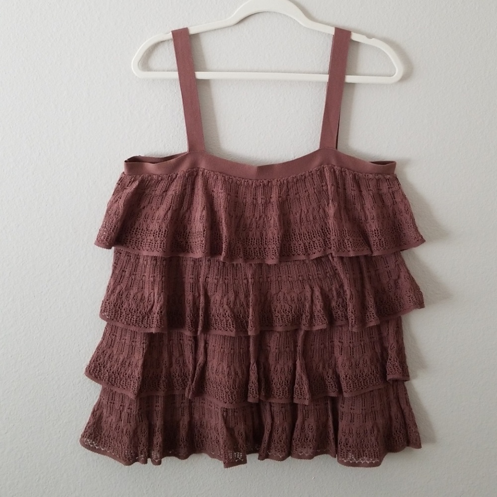 Anthropology ruffle top